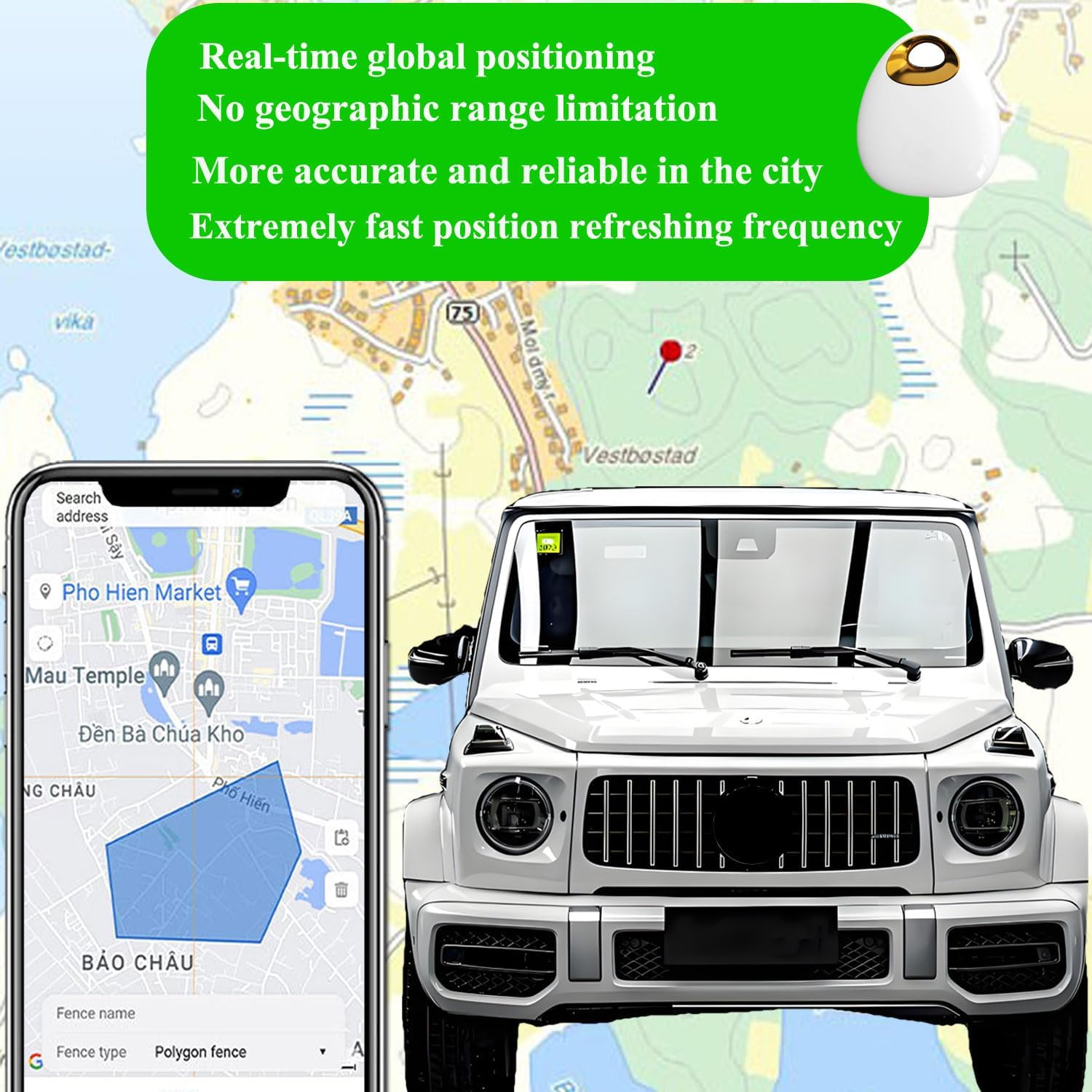 No Subscription No Sim Card GPS Tracker for Vehicles Mini GPS Tracker Compatible with iOS and Android Real Time Global Cars Pets or Keys - Image 6