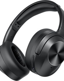 Upgrade Pro‑level Hybrid Active Noise Cancelling Headphones with HD Sound, Wireless Bluetooth Headphones Over The Ear Unequaled Comfort, Vivid Deep Bass, for Home Office Travel Birthday Gift, Black